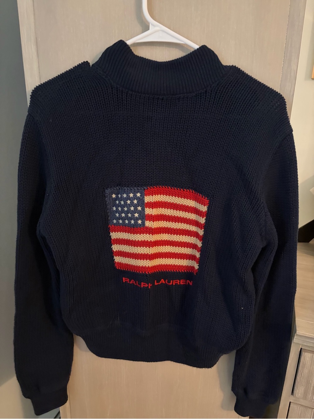 Ralph Lauren Dark Navy Zip Front Knit Jacket - Picture 2 of 2